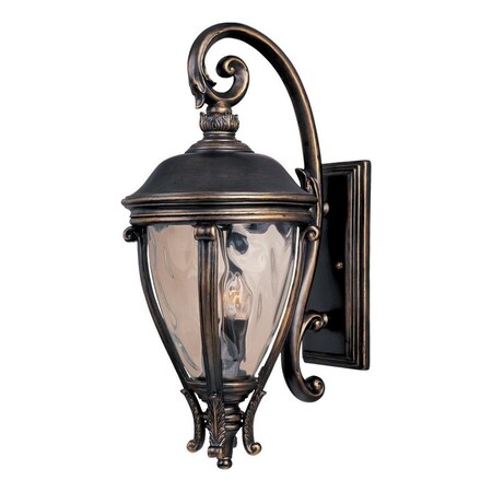 Maxim Three Light Golden Bronze Water Glass Glass Wall Lantern 41426WGGO